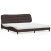 Image de vidaXL Bed met matras stof donkerbruin 200x200 cm3208558