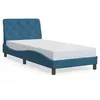Image de vidaXL Lit avec Matelas, Lit Rembourré avec Coussin de Tête de Lit, Lit Simple, Lit Adulte de Chambre à Coucher Intérieur, 3208632