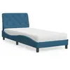 Image de vidaXL Lit avec Matelas, Lit Rembourré avec Coussin de Tête de Lit, Lit Simple, Lit Adulte de Chambre à Coucher Intérieur, 3208638
