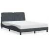 Image de vidaXL Lit avec Matelas, Lit Rembourré avec Coussin de Tête de Lit, Lit Double, Lit Adulte de Chambre à Coucher Intérieur, 3208647