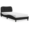 Image de vidaXL Lit avec matelas noir 90x190 cm similicuir 3208689