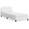 Image de vidaXL Bed met matras kunstleer wit 90x200 cm3208697