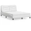 Image de vidaXL Lit avec matelas blanc 120x200 cm similicuir 3208711