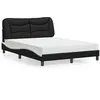 Image de vidaXL Bed met matras kunstleer zwart en wit 140x190 cm3208722