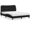 Image de vidaXL Lit avec matelas noir 140x200 cm similicuir 3208724