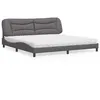 Image de vidaXL Bed met matras kunstleer grijs 200x200 cm3208748
