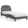 Image de vidaXL Bed met matras kunstleer grijs 80x200 cm3208757