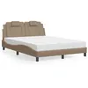 Image de vidaXL Bed met matras kunstleer cappuccinokleurig 120x200 cm3208786