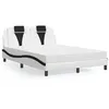Image de vidaXL Lit avec Matelas, Lit Rembourré avec Coussin de Tête de Lit, Lit Double, Lit Adulte, Meuble de Chambre à Coucher 3208788