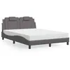 Image de vidaXL Bed met matras kunstleer grijs 140x190 cm3208792