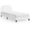 Image de vidaXL Bed met matras kunstleer wit 90x190 cm3208832