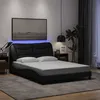 Image de vidaXL Cadre de Lit avec Lumières LED, Lit Double avec Coussin de Tête de Lit, Lit Adulte, Meuble de Chambre, Moderne, Noir 3213692
