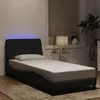 Image de vidaXL Cadre de Lit avec Lumières LED, Lit Rembourré, Sommier à Lattes, Lit Simple, Lit Adulte de Chambre à Coucher 3213833