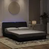 Image de vidaXL Cadre de Lit avec Lumières LED, Lit Rembourré, Sommier à Lattes, Lit Double, Lit Adulte de Chambre à Coucher 3213863