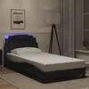 Image de vidaXL Cadre de Lit avec Lumières LED, Lit Rembourré avec Coussin, Lit Simple, Lit Adulte Chambre, Moderne, Noir 100x200 cm 3214001