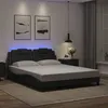 Image de vidaXL Bedframe met LED-verlichting kunstleer zwart 160x200 cm3214029