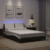 Image de vidaXL Bedframe met LED-verlichting kunstleer zwart en wit 120x200 cm3214101