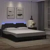 Image de vidaXL Bedframe met LED-verlichting kunstleer zwart 180x200 cm3214124