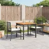 Image de vidaXL 3-delige Tuinset met kussens poly rattan zwart3213560