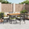 Image de vidaXL Ensemble à Manger de Jardin avec Coussins 5pcs, Table et Chaise de Terrasse, Meubles de Patio, Mobilier d'Extérieur, 3213562