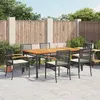 Image de vidaXL 7-delige Tuinset met kussens poly rattan zwart3213564