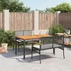 Image de vidaXL Ensemble à Manger de Jardin avec Coussins 3 pcs, Table et Chaise de Terrasse, Meubles de Patio, Mobilier d'Extérieur, 3213566