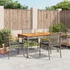 Image de vidaXL Ensemble à Manger de Jardin avec Coussins 5 pcs, Table et Chaise de Terrasse, Meubles de Patio, Mobilier d'Extérieur, 3213571