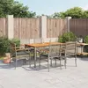 Image de vidaXL Ensemble à Manger de Jardin avec Coussins 7 pcs, Table et Chaise de Terrasse, Meubles de Patio, Mobilier d'Extérieur, 3213572