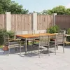 Image de vidaXL Ensemble à Manger de Jardin avec Coussins 7 pcs, Table et Chaise de Terrasse, Meubles de Patio, Mobilier d'Extérieur, 3213573