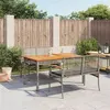Image de vidaXL Ensemble à Manger de Jardin avec Coussins 3 pcs, Table et Chaise de Terrasse, Meubles de Patio, Mobilier d'Extérieur, 3213575