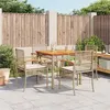 Image de vidaXL Ensemble à Manger de Jardin avec Coussins 5pcs, Table et Chaise de Terrasse, Meubles de Patio, Mobilier d'Extérieur, 3213579