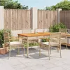 Image de vidaXL Ensemble à Manger de Jardin avec Coussins 5pcs, Table et Chaise de Terrasse, Meubles de Patio, Mobilier d'Extérieur, 3213580