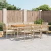 Image de vidaXL Ensemble à Manger de Jardin avec Coussins 9 pcs, Table et Chaise de Terrasse, Meubles de Patio, Mobilier d'Extérieur, 3213583