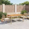 Image de vidaXL Ensemble à Manger de Jardin avec Coussins 4 pcs, Table et Chaise de Terrasse, Meubles de Patio, Mobilier d'Extérieur, 3213585