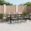 Image de Salon de jardin vidaxl 9 pieces rotin noir 200 x 100 x 74 cm