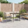 Image de vidaXL Ensemble à Manger de Jardin avec Coussins 3 pcs, Table et Chaise de Terrasse, Meubles de Patio, Mobilier d'Extérieur, 3213610