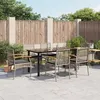 Image de vidaXL Ensemble à Manger de Jardin avec Coussins 7 pcs, Table et Chaise de Terrasse, Meubles de Patio, Mobilier d'Extérieur, 3213621