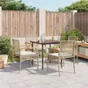 Image de vidaXL Ensemble à Manger de Jardin avec Coussins 5pcs, Table et Chaise de Terrasse, Meubles de Patio, Mobilier d'Extérieur, 3213625