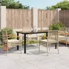 Image de Salon de jardin vidaxl rotin 5 pieces noir 160 x 80 x 74 cm
