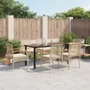 Image de Salon de jardin vidaxl rotin 7 pieces beige 160 x 80 x 74 cm