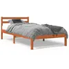 Image de vidaXL Cadre de lit cire marron 75x190 cm bois de pin massif 844137