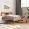 Image de Cadre de lit sans matelas cire marron 90x190 cm bois pin massif