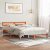 Image de Cadre de lit sans matelas cire marron 120x190cm bois pin massif