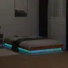 Image de Cadre de lit à LED sans matelas 140x190 cm bois massif