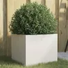 Image de vidaXL Jardinière blanc 32x30x29 cm acier841537