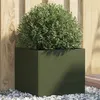 Image de vidaXL Jardinière, Bac à Fleurs, Pot de Plantes, Boîte à Fleurs, Jardinière Surélevée de Jardin Patio Terrasse, Vert Olive 841553