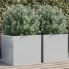 Image de Jardinières 2 pcs argenté 42x40x39 cm acier galvanisé