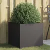 Image de vidaXL Jardinière, Bac à Fleurs, Pot de Plantes, Boîte à Fleurs, Jardinière Surélevée de Jardin Patio Terrasse, Noir 841559