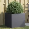 Image de vidaXL Jardinière, Bac à Fleurs, Pot de Plantes, Boîte à Fleurs, Jardinière Surélevée de Jardin Patio Terrasse, Anthracite 841563