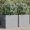 Image de Jardinières 2 pcs argenté 49x47x46 cm acier galvanisé